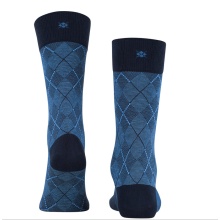 Burlington Daily Sock Crew Carrington dark blue Men - 1 Pair